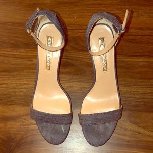 Audrey Brook Denim Ankle Strap Sandal, Size 9